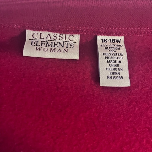 Classic Elements Red Button-Up Cardigan - Size 16-18W - Picture 9 of 11